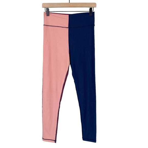 The Upside NWT Harlequin Dance Midi Leggings 8 M High Waist Color Block Athletic - Picture 4 of 13